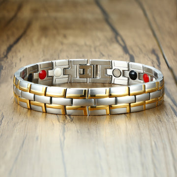 Health Magnetic Bracelet Male Stainless Steel Wrist Band Magnetic Bracelet Men Hand Chain Energy Bracelets for Men Dropshipping